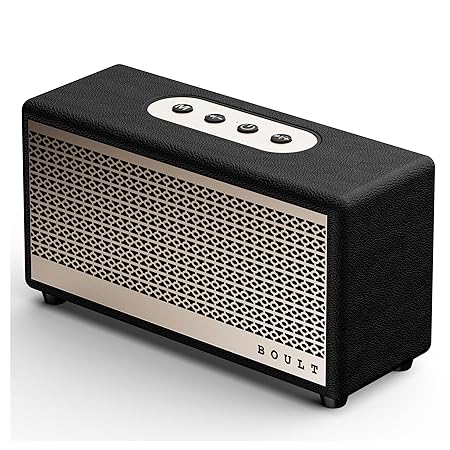Boult Newly Launched Retroamp Z30 with 30W Bluetooth Speaker with Dual Dynamic Drivers, 10Hrs Playtime (Vintage Gold)