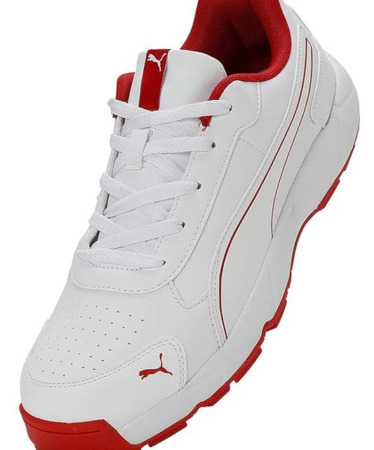 Puma Men Cricket Classicat Cricket Shoe (Red White)