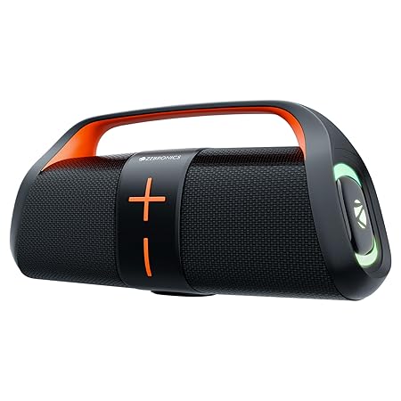 ZEBRONICS 30 Watts Portable Bluetooth Speaker, 30 Hours Playback, Dual 6.6cm Powerful Drivers (Sound Feast 200)