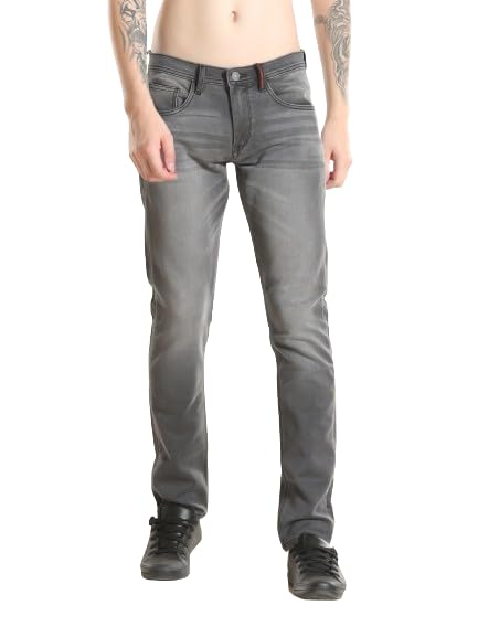 TURMS Men's Cool Tech ICY Comfort Solid Mid Rise Tailored Fit Stretchable Travel Edition Comfort Denim Jeans Cotton Rich Pant | 3Degree Cooler Anti Odor UV Protectant (Available in Plus Sizes)