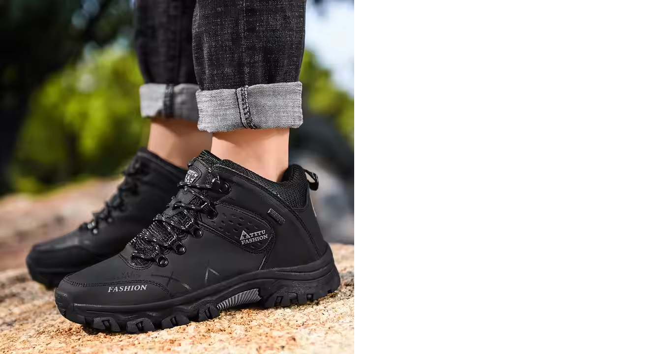 Custom Men's Winter Outdoor Trekking Boots High Quality Non-slip Climbing Hiking Shoes