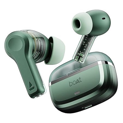 boAt Nirvana Space, 360º Spatial Audio, Active Noise Cancellation (~32dB), 100Hrs Battery, v5.3 Bluetooth Earbuds (5 Color options)