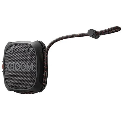 LG XG2T XBOOM Go Wireless Speaker with Powerful Sound and up to 10 HRS of Battery, Adjustable String, IP67 with Miltary Standard Durable (Black)