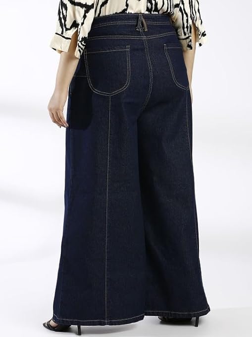 TURNING BLUE Mid Blue Extra Wide Plus Size Women Jeans