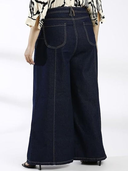 TURNING BLUE Mid Blue Extra Wide Plus Size Women Jeans