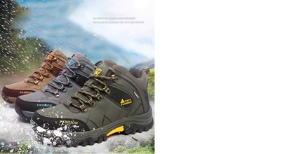 Custom Men's Winter Outdoor Trekking Boots High Quality Non-slip Climbing Hiking Shoes