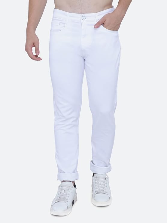 Awack Strechable Denim Regular Fit Mid Waist Light Weight Soft Feel Stretchable Denim Jeans Pant for Men