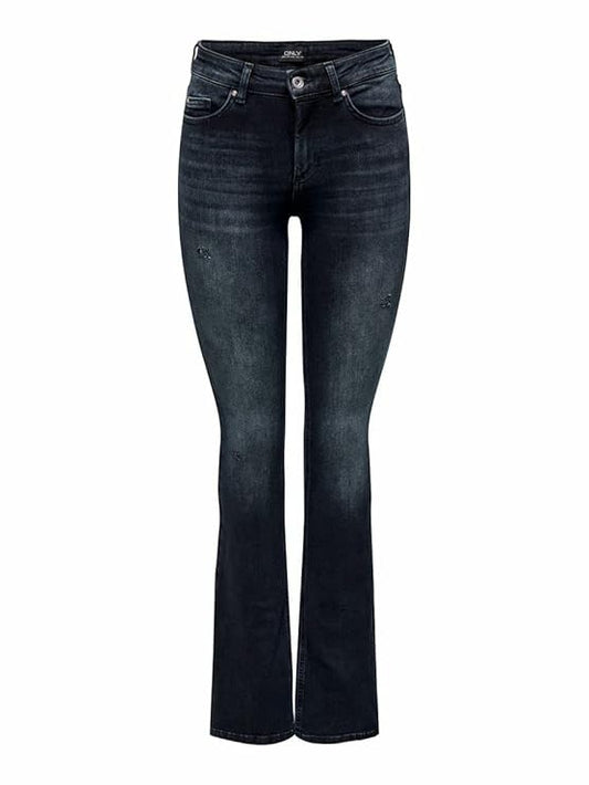 ONLY Flare Fit Ankle Length Cotton Womens Jeans