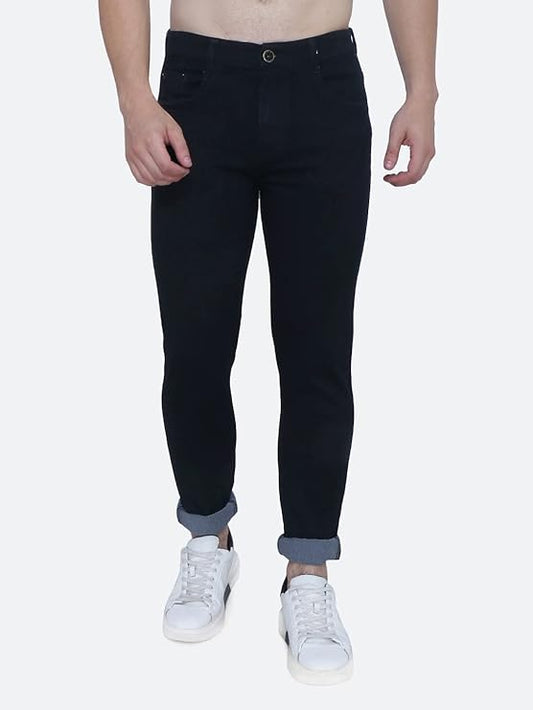 Awack Strechable Denim Regular Fit Mid Waist Light Weight Soft Feel Stretchable Denim Jeans Pant for Men