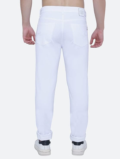 Awack Strechable Denim Regular Fit Mid Waist Light Weight Soft Feel Stretchable Denim Jeans Pant for Men