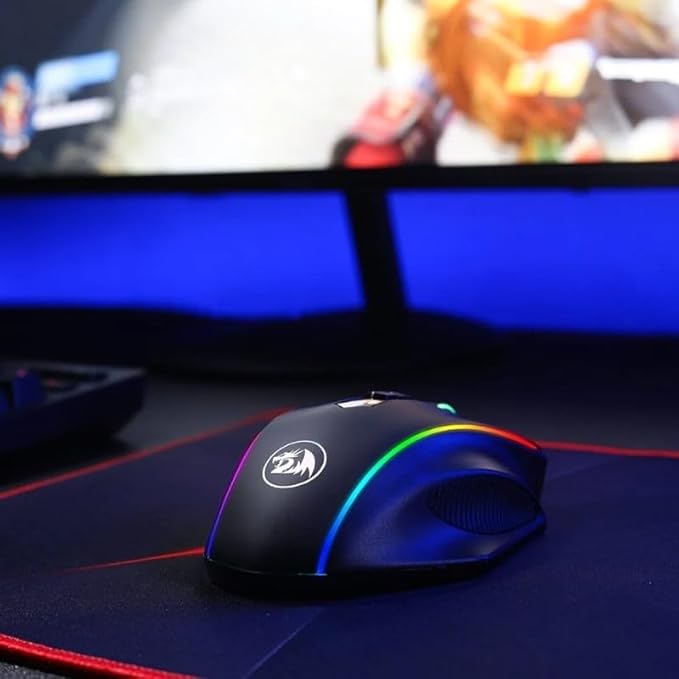 Redragon M686 Wireless Gaming Mouse, 16000 DPI Wired/Wireless Gamer Mouse with Professional Sensor, 45-Hour Durable Power Capacity, Customizable Macro and RGB Backlight for PC/Mac/Laptop