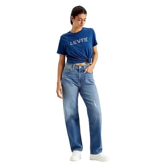Levi's Women's Mid Rise 94 Baggy Wide Leg Jeans