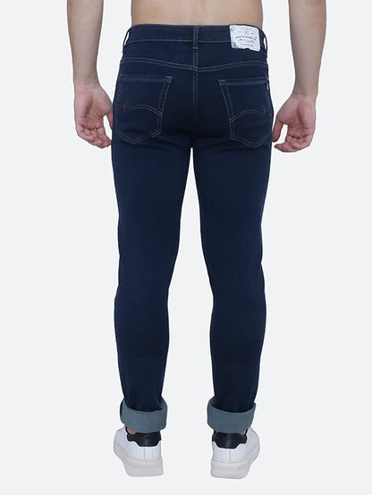 Awack Strechable Denim Regular Fit Mid Waist Light Weight Soft Feel Stretchable Denim Jeans Pant for Men