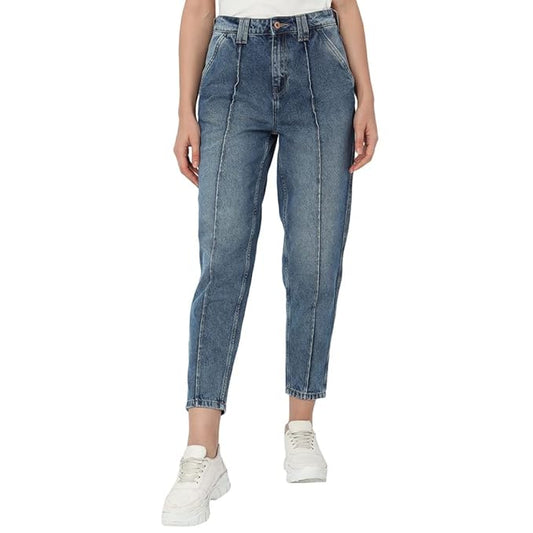 VERO MODA Cotton High Rise Straight Fit Women's Jeans