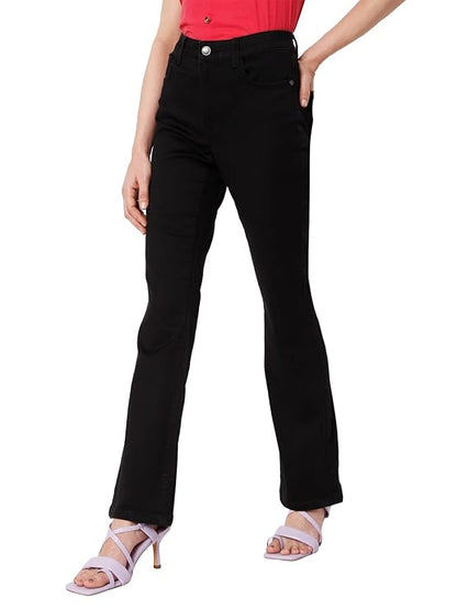 VERO MODA Women's Bootcut Mid Rise Jeans | Wide Leg | Bell Bottom