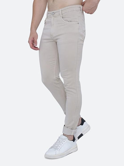 Awack Strechable Denim Regular Fit Mid Waist Light Weight Soft Feel Stretchable Denim Jeans Pant for Men