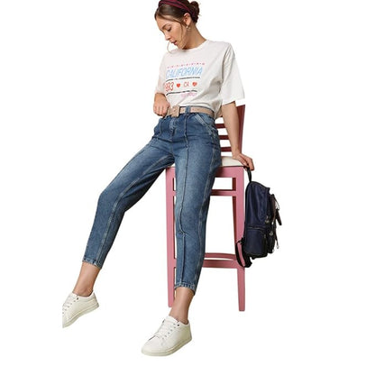 VERO MODA Cotton High Rise Straight Fit Women's Jeans