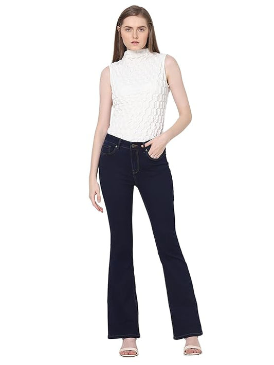 VERO MODA Women Mid Rise Bootcut Stretchable Jeans