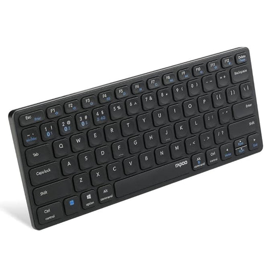 Rapoo E9050 C-Type Rechargeable Bluetooth Wireless Multi-Device (4 Devices) Keyboard for Windows/iOS/Android,Tablet/Smartphone Dark Grey