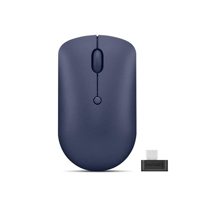 Lenovo 540 USB-C Compact Wireless Mouse (2400 DPI Sensor, 2.4GHz Wireless Nano USB, 4-Button (left click, right click, scroll click, DPI)|Ambidextrous Design | 3 Year Warranty |Abyss Blue)
