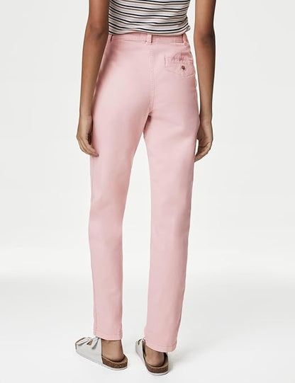 Marks & Spencer Cotton Rich Tea Dyed Slim Fit Chinos