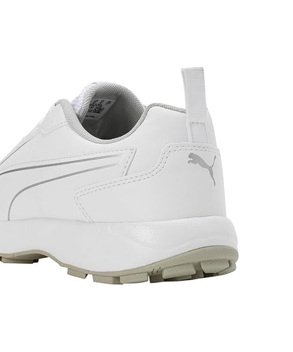 Puma Men Cricket Classicat Cricket Shoe (White Silver)