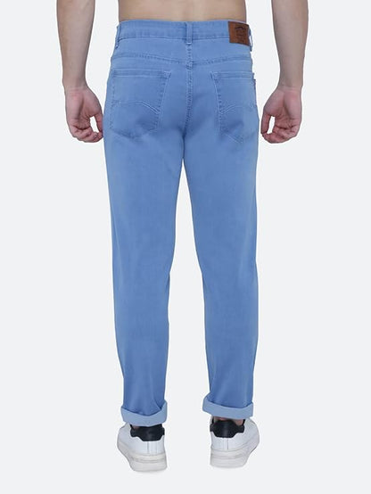 Awack Strechable Denim Regular Fit Mid Waist Light Weight Soft Feel Stretchable Denim Jeans Pant for Men