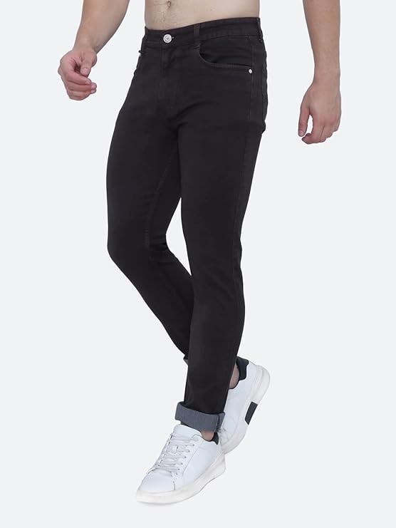 Awack Strechable Denim Regular Fit Mid Waist Light Weight Soft Feel Stretchable Denim Jeans Pant for Men