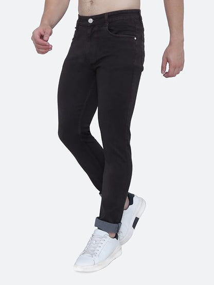Awack Strechable Denim Regular Fit Mid Waist Light Weight Soft Feel Stretchable Denim Jeans Pant for Men