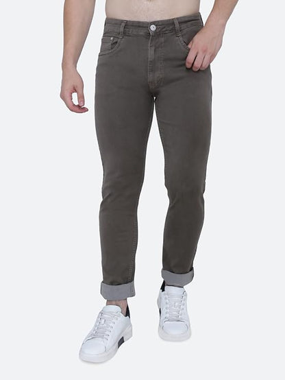 Awack Strechable Denim Regular Fit Mid Waist Light Weight Soft Feel Stretchable Denim Jeans Pant for Men