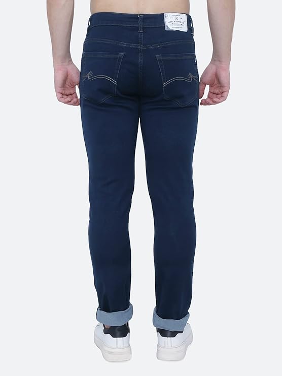 Awack Strechable Denim Regular Fit Mid Waist Light Weight Soft Feel Stretchable Denim Jeans Pant for Men