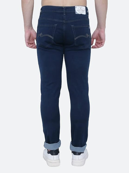 Awack Strechable Denim Regular Fit Mid Waist Light Weight Soft Feel Stretchable Denim Jeans Pant for Men