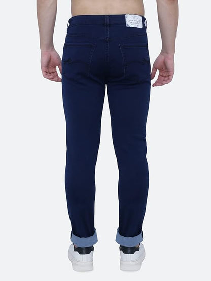 Awack Strechable Denim Regular Fit Mid Waist Light Weight Soft Feel Stretchable Denim Jeans Pant for Men
