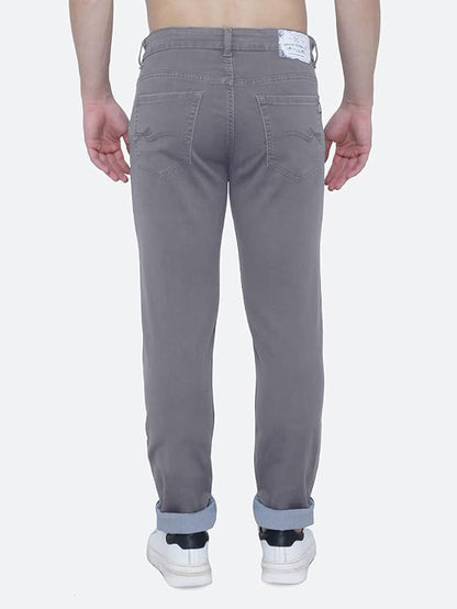 Awack Strechable Denim Regular Fit Mid Waist Light Weight Soft Feel Stretchable Denim Jeans Pant for Men