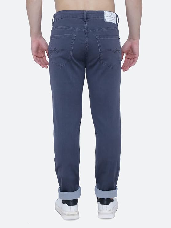 Awack Strechable Denim Regular Fit Mid Waist Light Weight Soft Feel Stretchable Denim Jeans Pant for Men