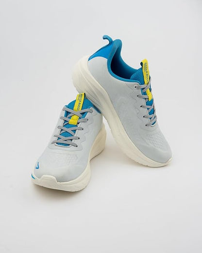 Bacca Bucci Men Mesh Lace Up Running Shoes (Grey)