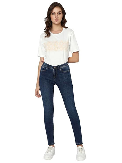 VERO MODA Women High Rise Skinny Fit Light Fade Stretchable Jeans