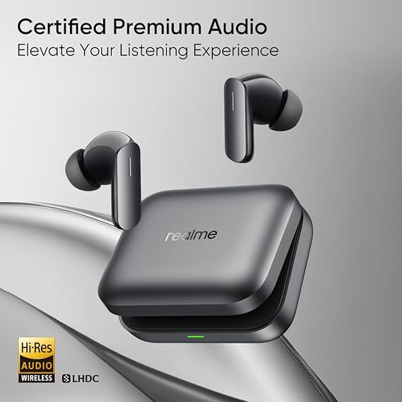 realme Buds Air 7, 12.4mm Dynamic Bass Drivers,52Hrs Playtime, 52dB Hybrid ANC,6 Mic ENC, 45ms Low Latency (4 color options)