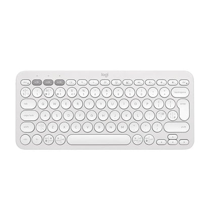 Logitech Pebble Keys 2 K380s, Multi-Device Bluetooth Wireless Keyboard with Customisable Shortcuts, Slim and Portable, Easy-Switch for Windows, macOS, iPadOS, Android, Chrome OS - Tonal White