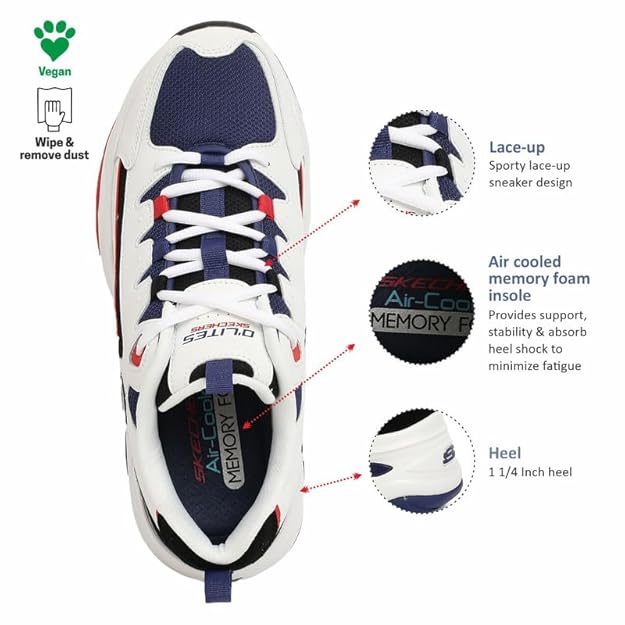 Skechers Men D'Lites 4.0 Energy Code Lace Up Shoe (Multicolor)
