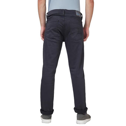 Spykar Mid Rise Regular Fit Narrow Length Blue Jeans for Men