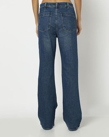 GAP Women’s Flared Fit High Rise Mid Washed Jeans