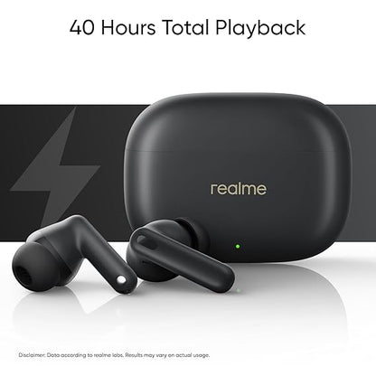 realme Buds T300 Truly Wireless in Ear Earbuds with 30dB ANC, 360° Spatial Audio Effect, Upto 40Hrs Battery (2 Color options)