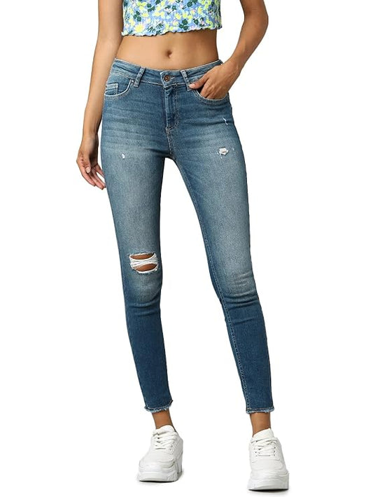 ONLY Women's Mid Rise Skinny Jeans