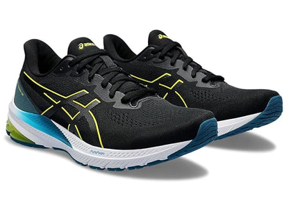 ASICS Men's Gt-1000 12 Running Shoes (Black Yellow)
