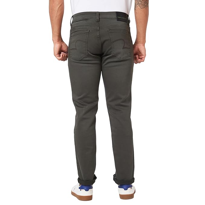 Spykar Mid Rise Regular Fit Narrow Length Blue Jeans for Men