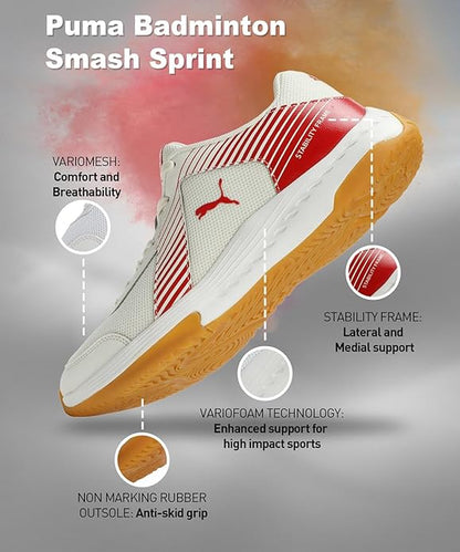 Puma Unisex Adult Badminton Smash Sprint Tennis Shoe