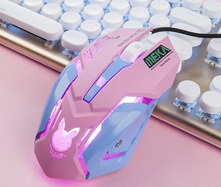 OW Mouse Breathing LED Backlit Gaming Mouse D.VA Genji Reaper Wired USB Computer Mouse for PC& Mac E-Sports Gamers