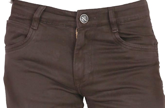 Basilio Cotton Knitted Fabric Stretchable Denim Regular Fit Mid Rise Jeans Pant for Men