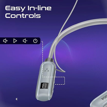Promate Leap in Ear Neckband Earphones,Premium Dynamic Hd Sporty Neckband Earphones | 150H Playtime (2 color options)